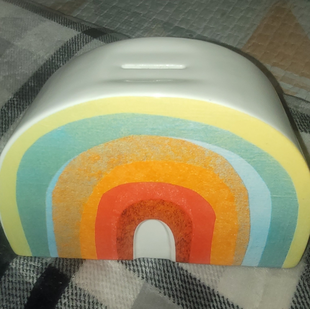 Hallmark Rainbow Coin Bank Ceramic Bright Colors Fun